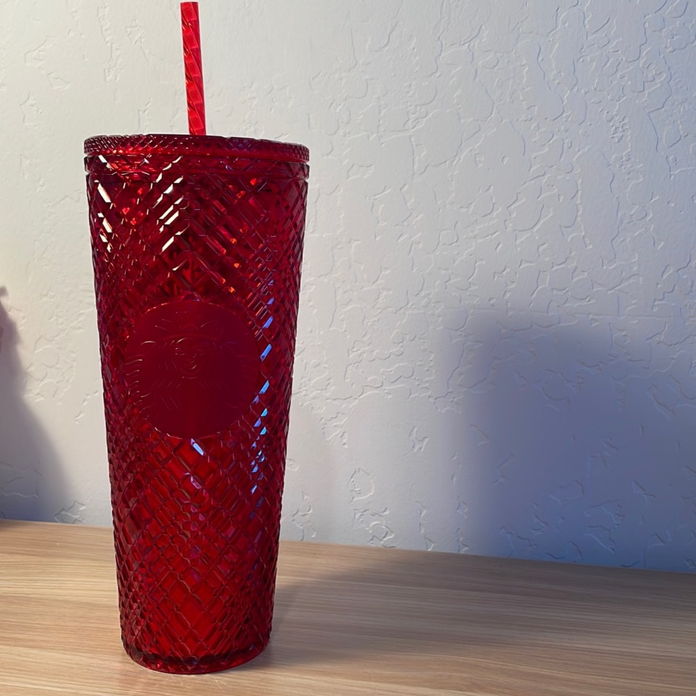 Starbucks Holiday 2021 Red Jewel Holiday Cup